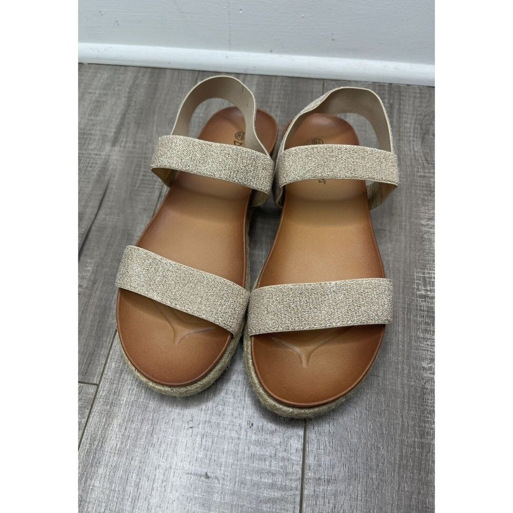 DREAM PAIRS Women's Espadrille Wedge Sandals Ankle Strap Open Toe NWB Size 8 1/2